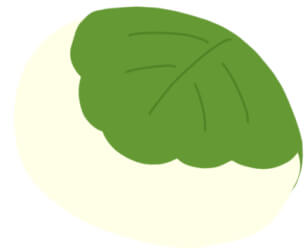 かしわ餅のかわいいイラスト